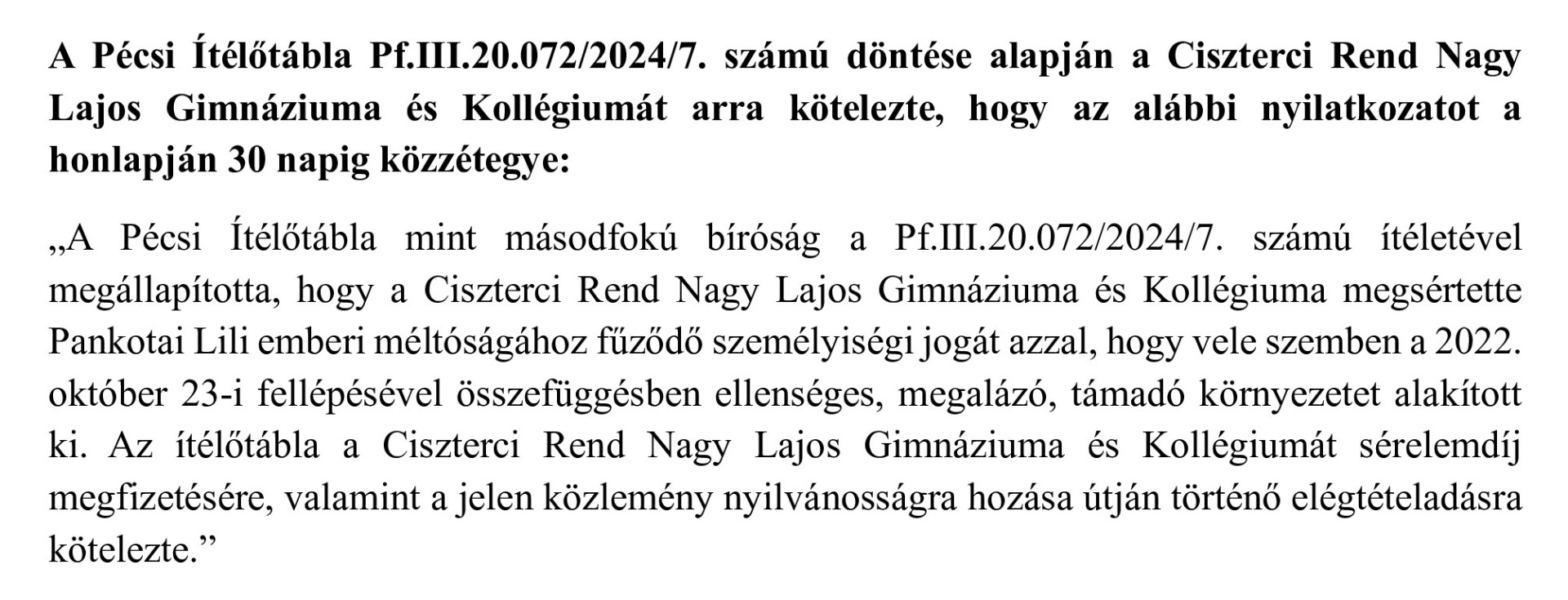 Nyilatkozat