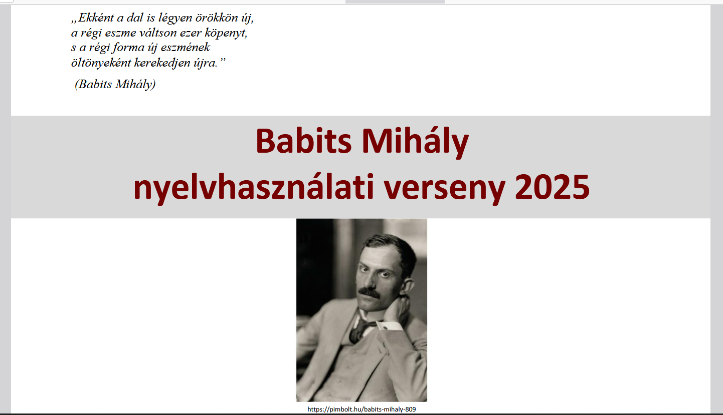 Babits Mihály nyelvhasználati verseny