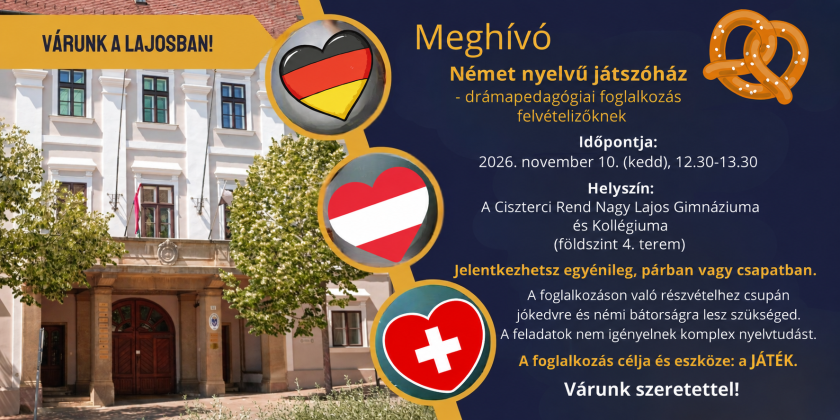 Német nyelvű játszóház felvételizőknek