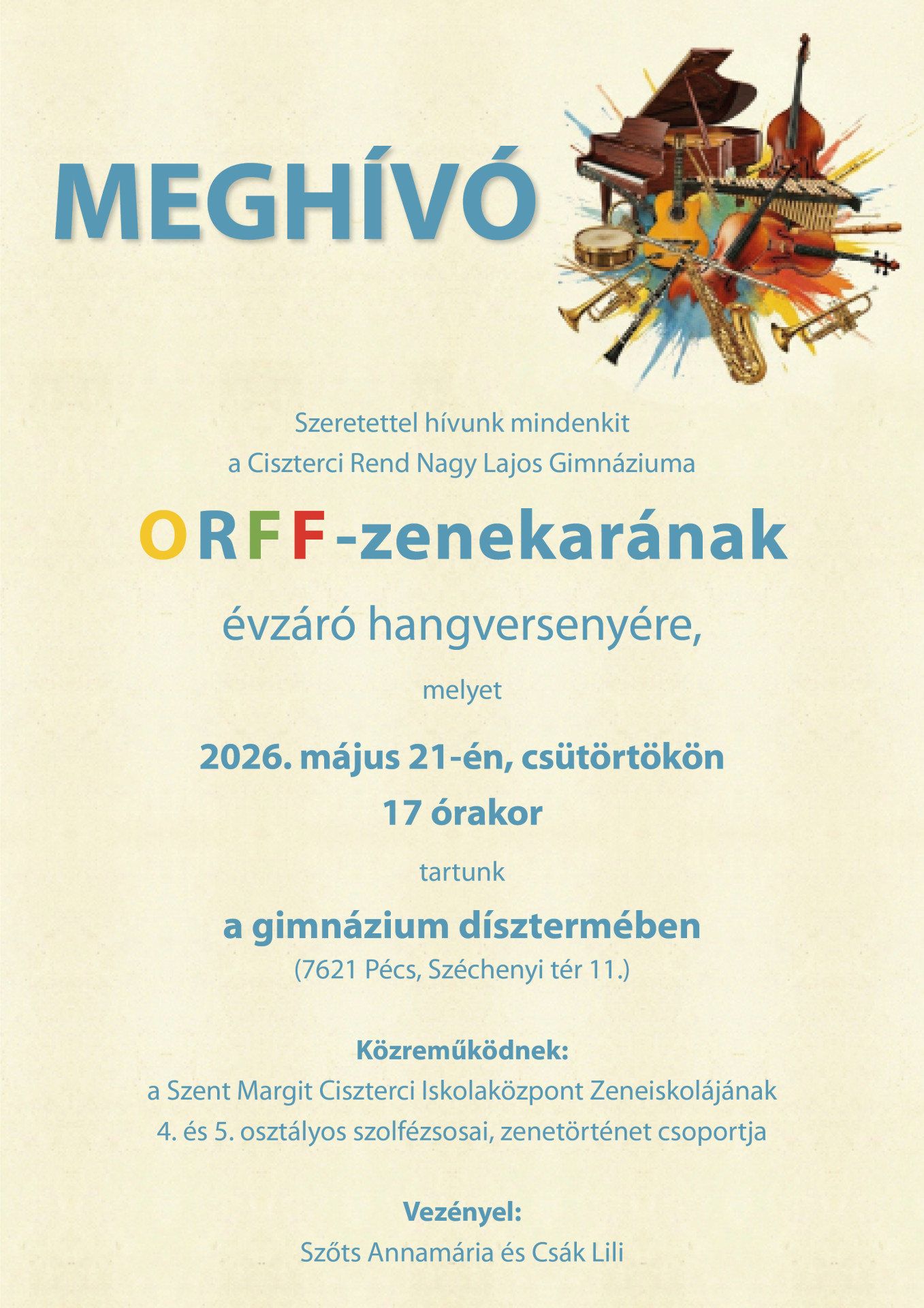 Orff Évzáró Koncert