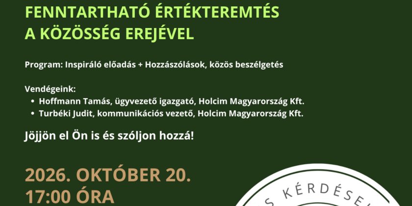Fenntartható értékteremtés a közösség erejével