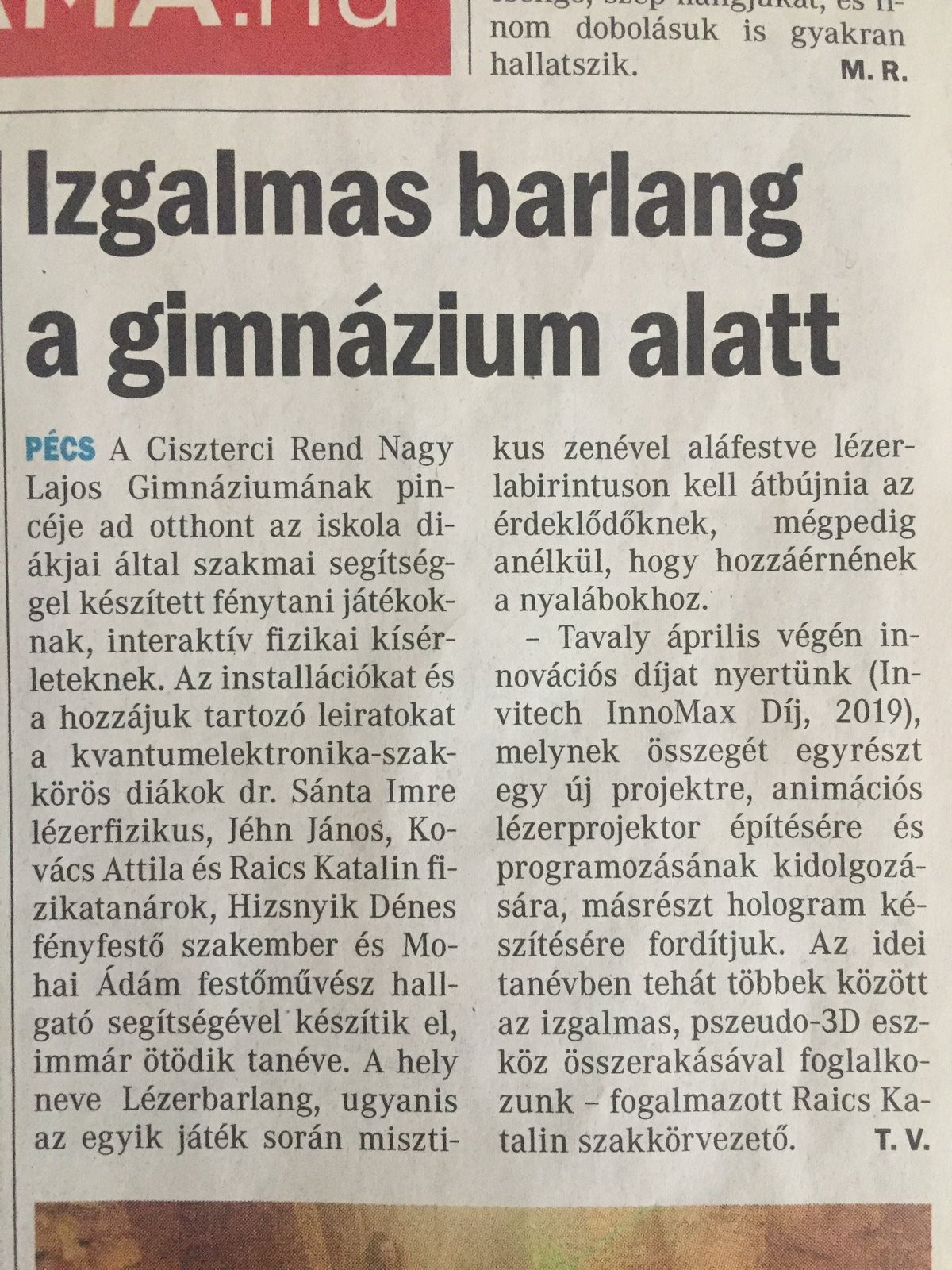 Izgalmas barlang a gimnázium alatt